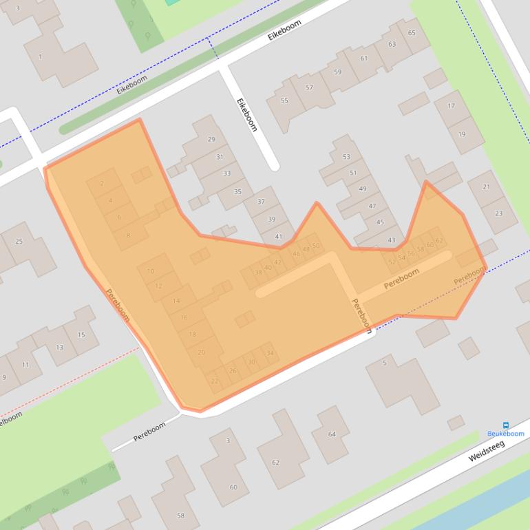 Kaart van postcodegebied 4101VJ.