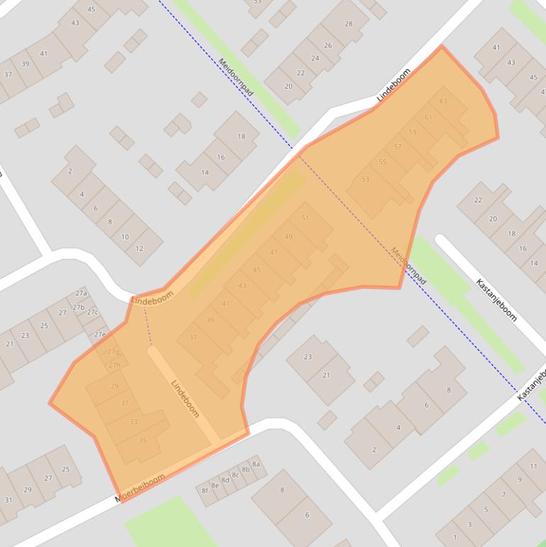 Kaart van postcodegebied 4101WG.