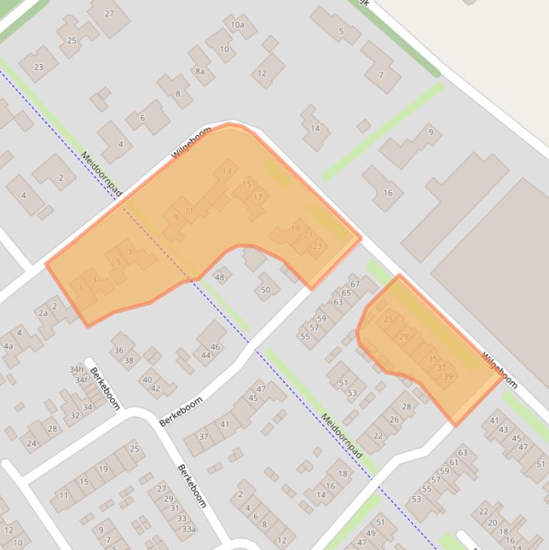 Kaart van postcodegebied 4101WJ.