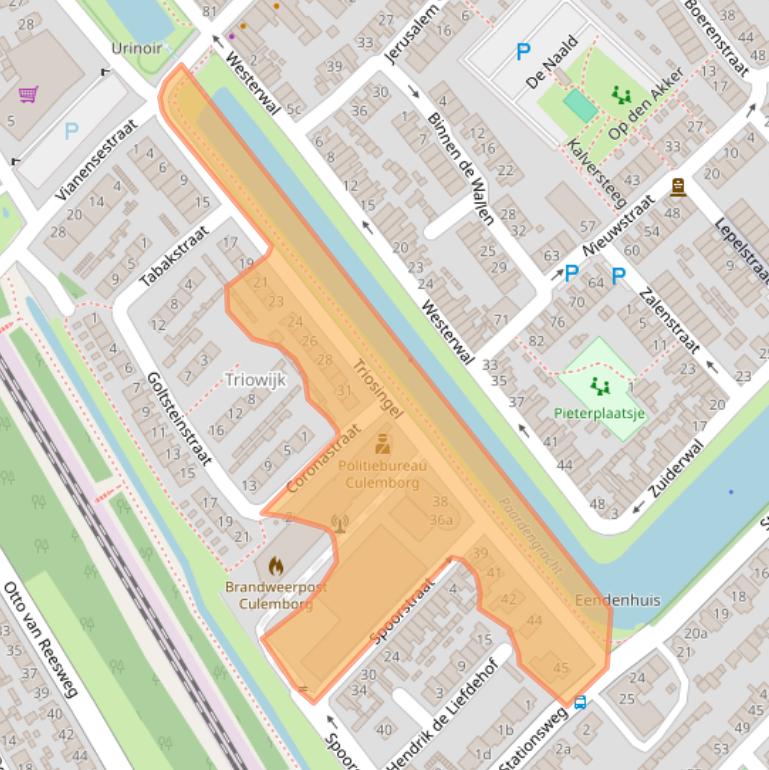 Kaart van postcodegebied 4101XC.