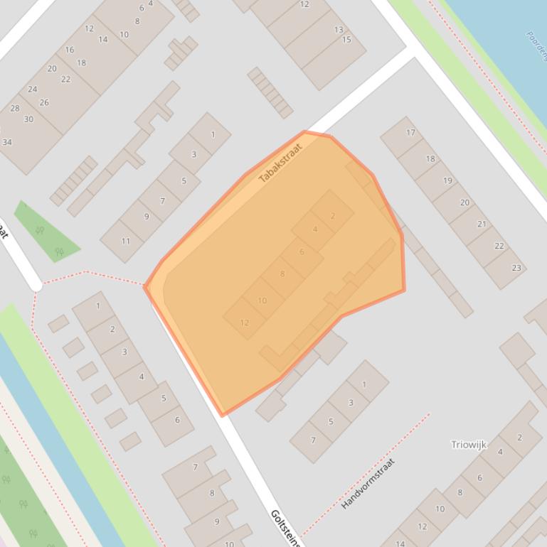 Kaart van postcodegebied 4101XE.