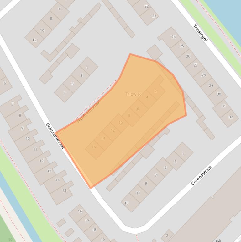 Kaart van postcodegebied 4101XH.