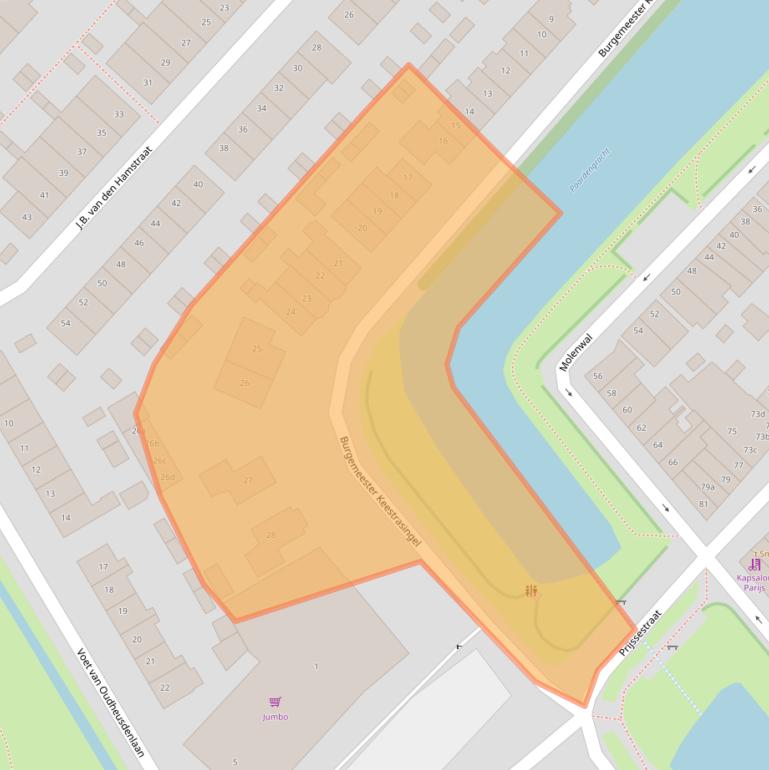 Kaart van postcodegebied 4101ZB.