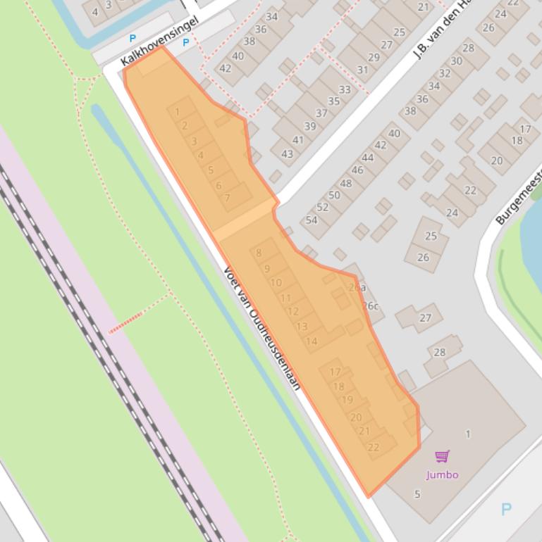 Kaart van postcodegebied 4101ZC.