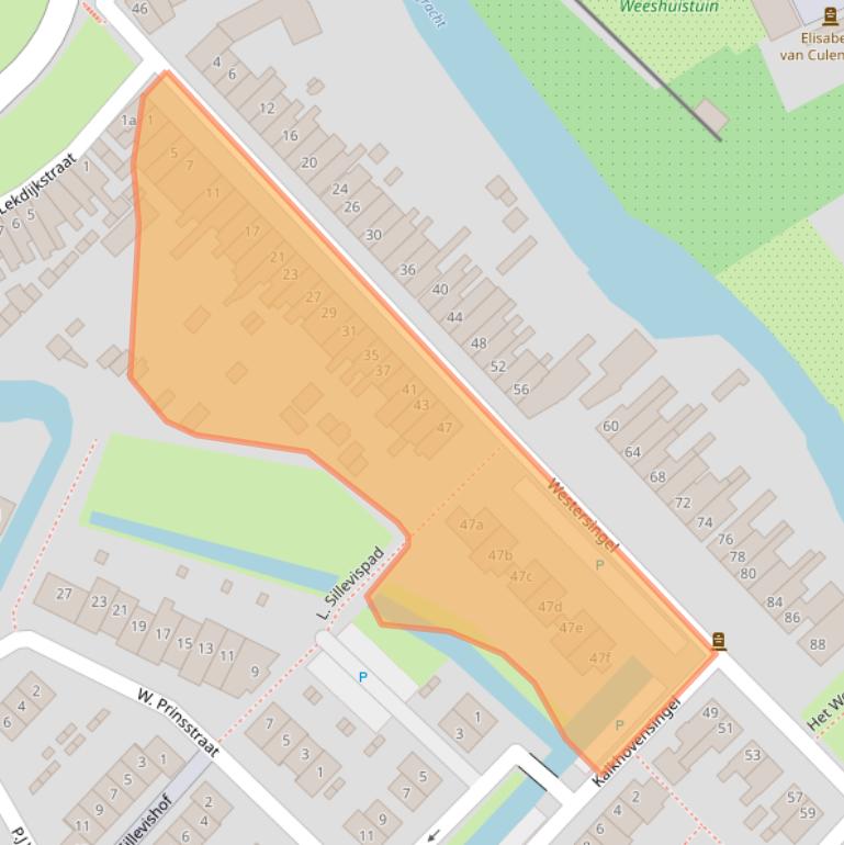 Kaart van postcodegebied 4101ZG.