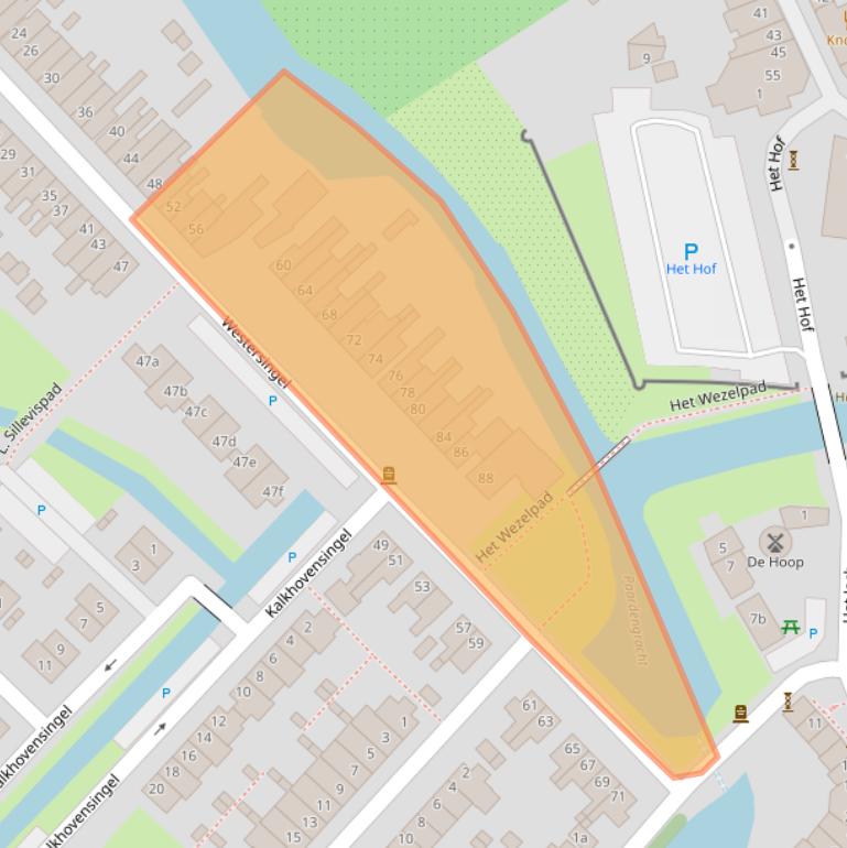 Kaart van postcodegebied 4101ZK.