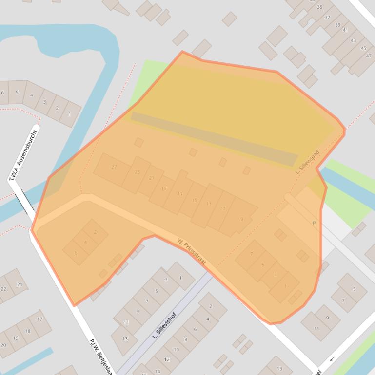 Kaart van postcodegebied 4101ZW.