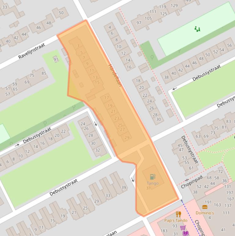 Kaart van postcodegebied 4102AD.