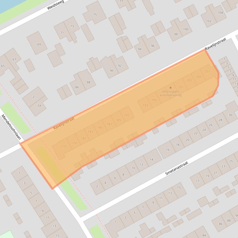 Kaart van postcodegebied 4102AL.