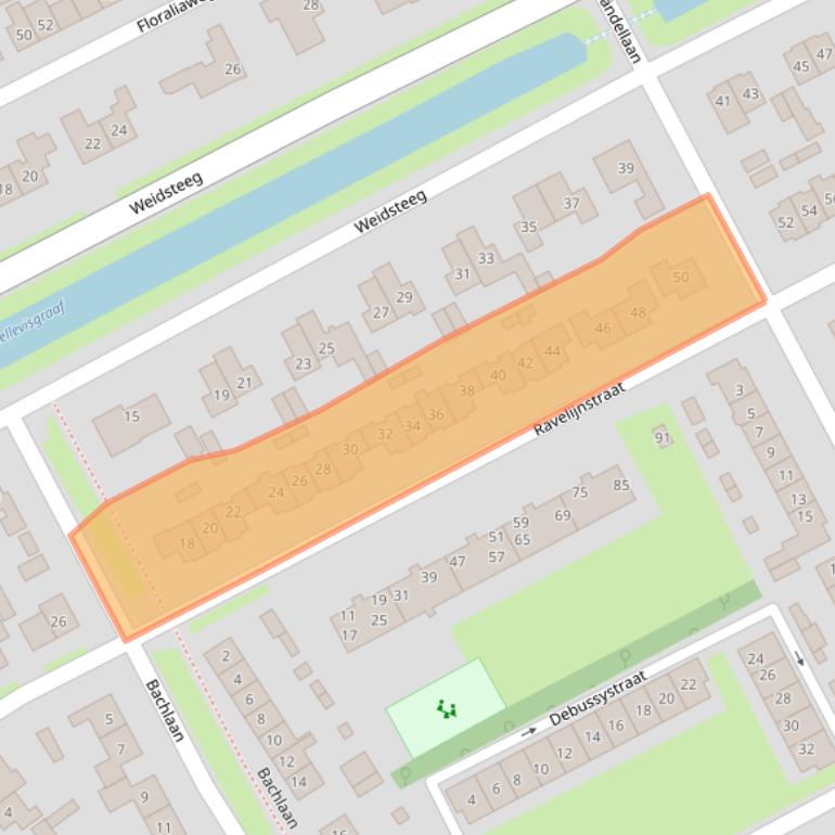 Kaart van postcodegebied 4102AM.