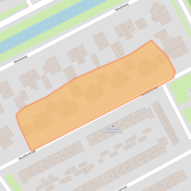 Kaart van postcodegebied 4102AP.