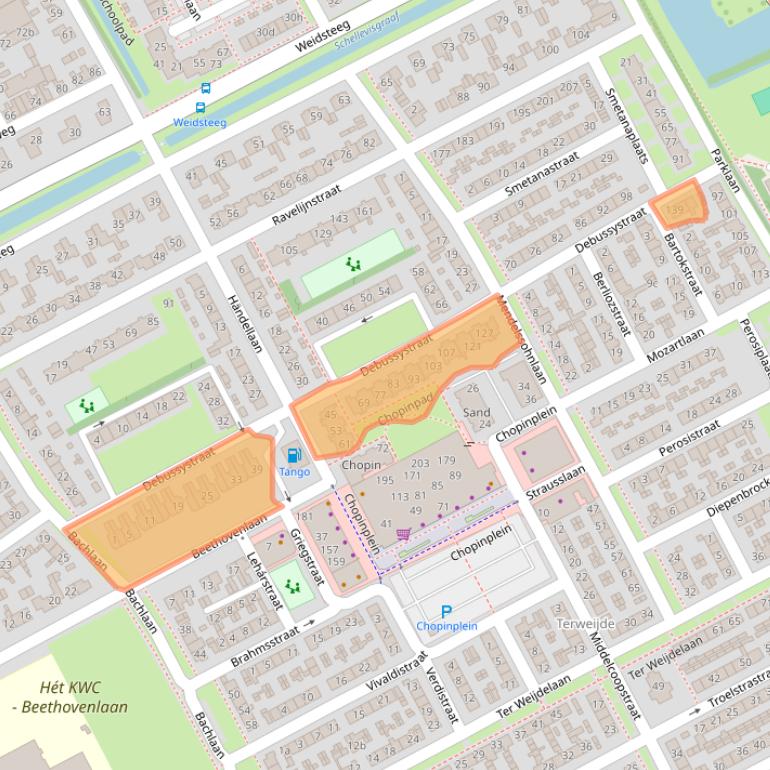 Kaart van postcodegebied 4102AR.