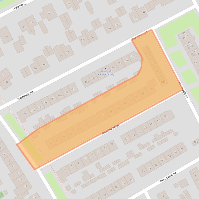 Kaart van postcodegebied 4102BB.