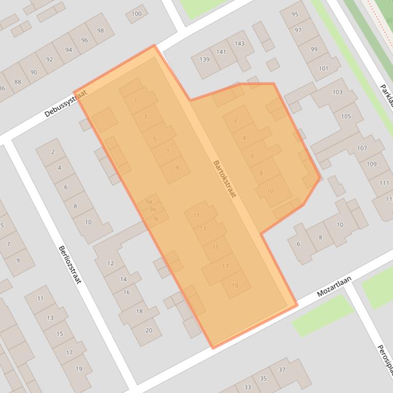 Kaart van postcodegebied 4102BD.