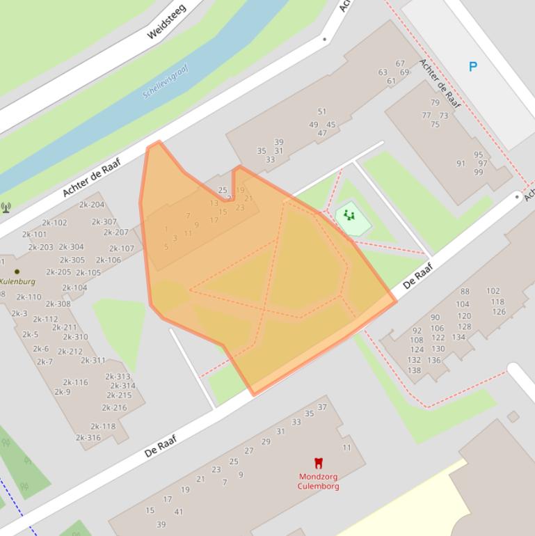 Kaart van postcodegebied 4102DB.