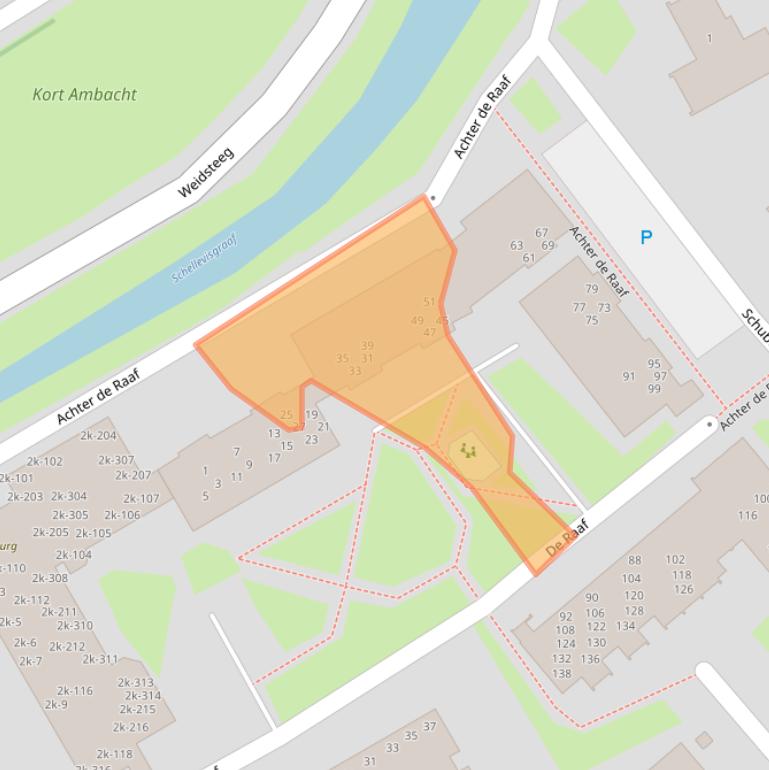 Kaart van postcodegebied 4102DC.