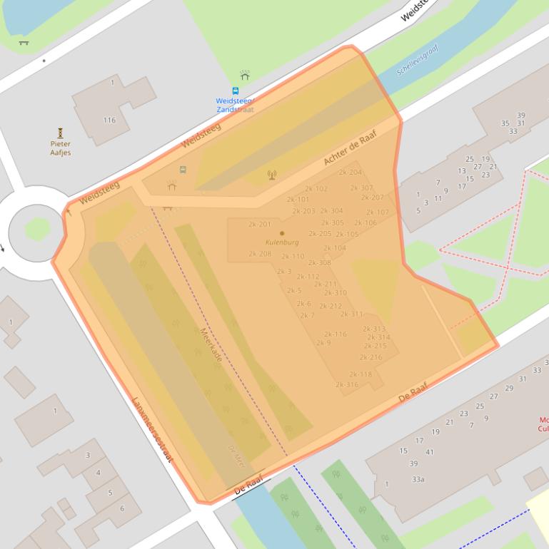 Kaart van postcodegebied 4102DH.