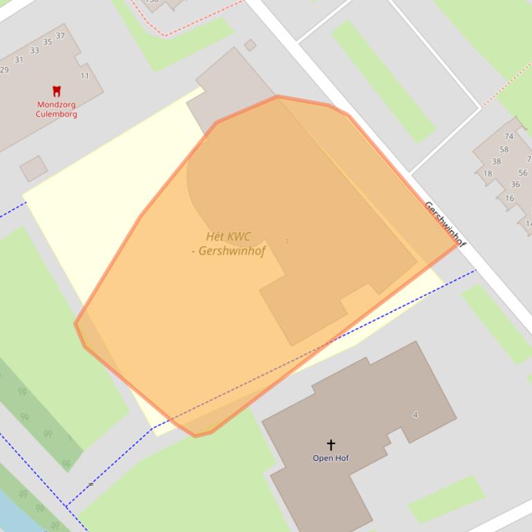 Kaart van postcodegebied 4102DJ.