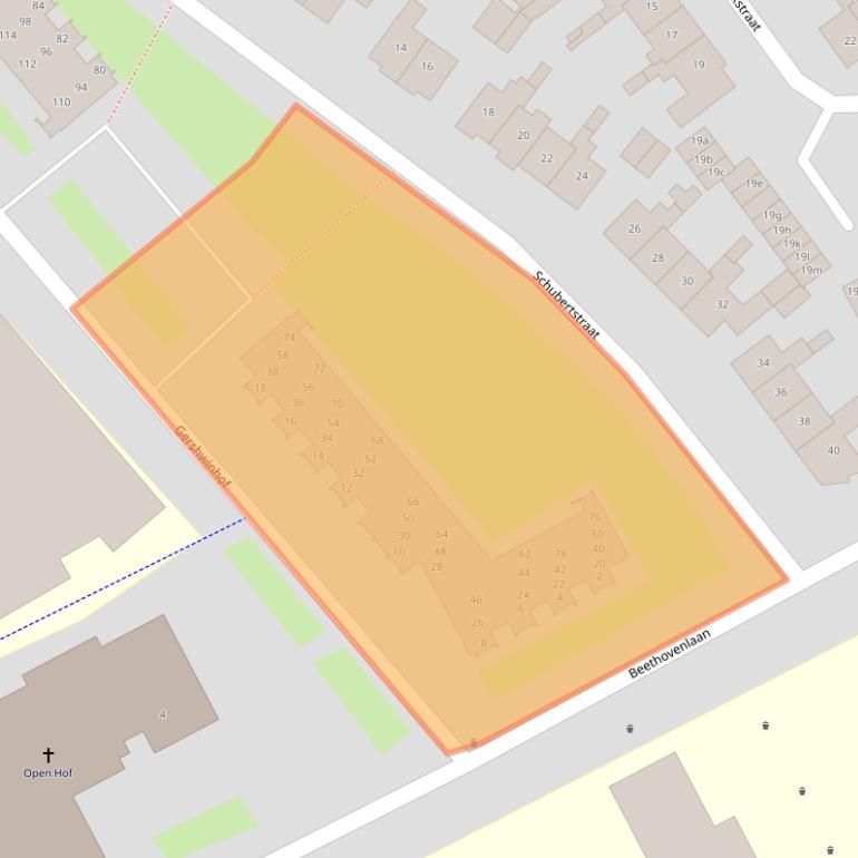 Kaart van postcodegebied 4102DK.