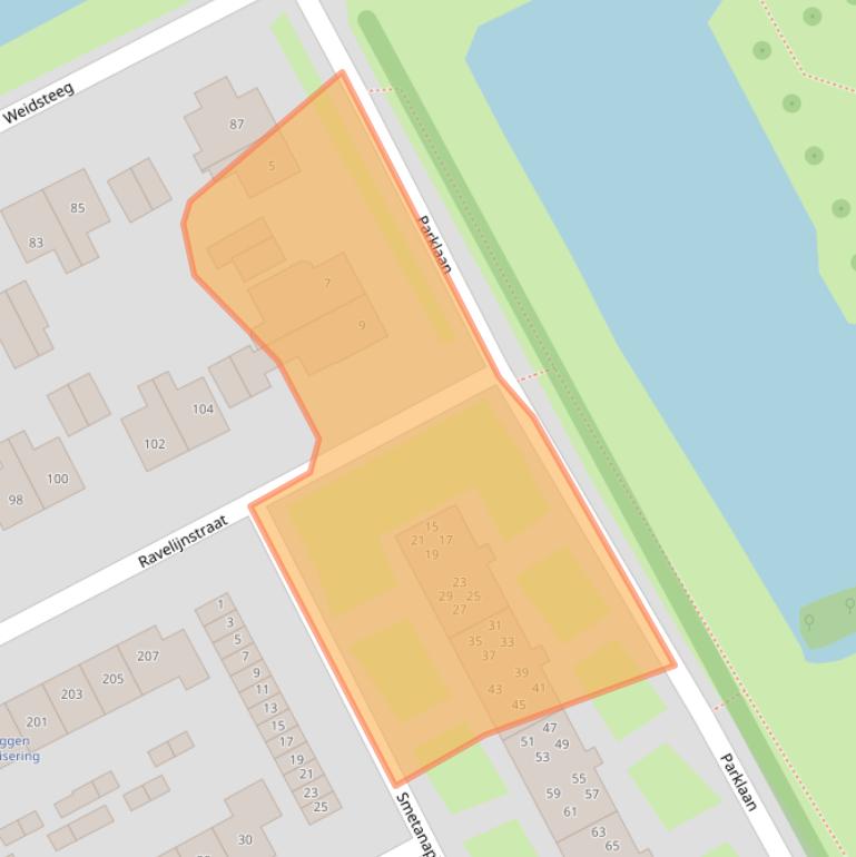 Kaart van postcodegebied 4102EA.