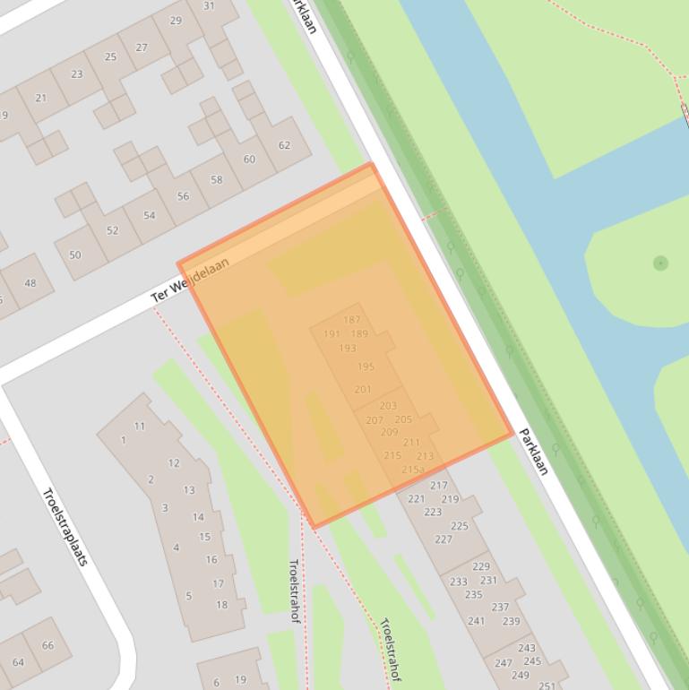 Kaart van postcodegebied 4102EG.