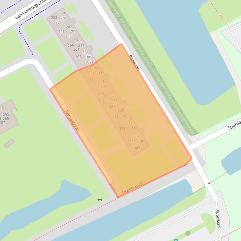 Kaart van postcodegebied 4102EK.