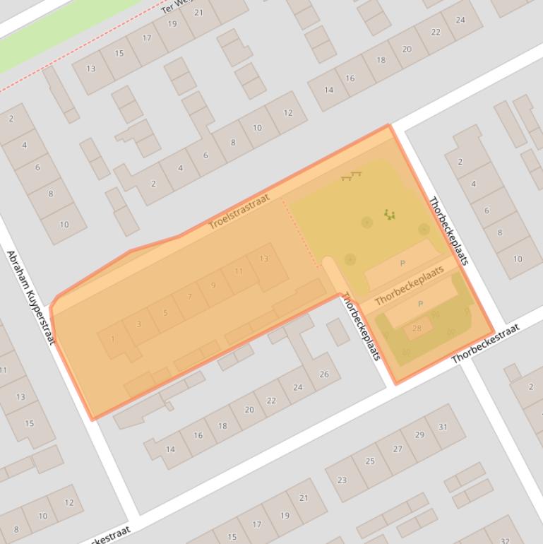 Kaart van postcodegebied 4102ES.