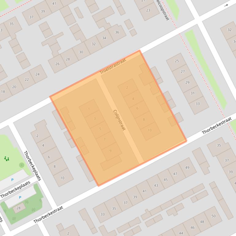 Kaart van postcodegebied 4102EZ.