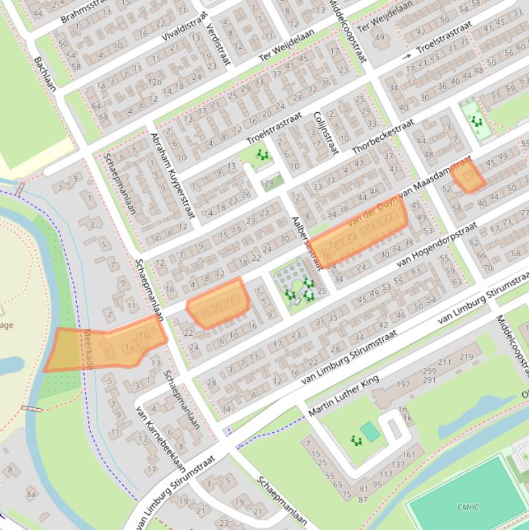 Kaart van postcodegebied 4102GB.