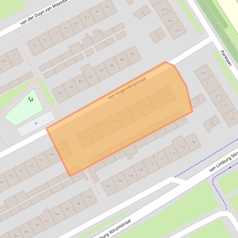 Kaart van postcodegebied 4102GL.