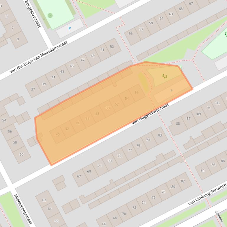 Kaart van postcodegebied 4102GN.