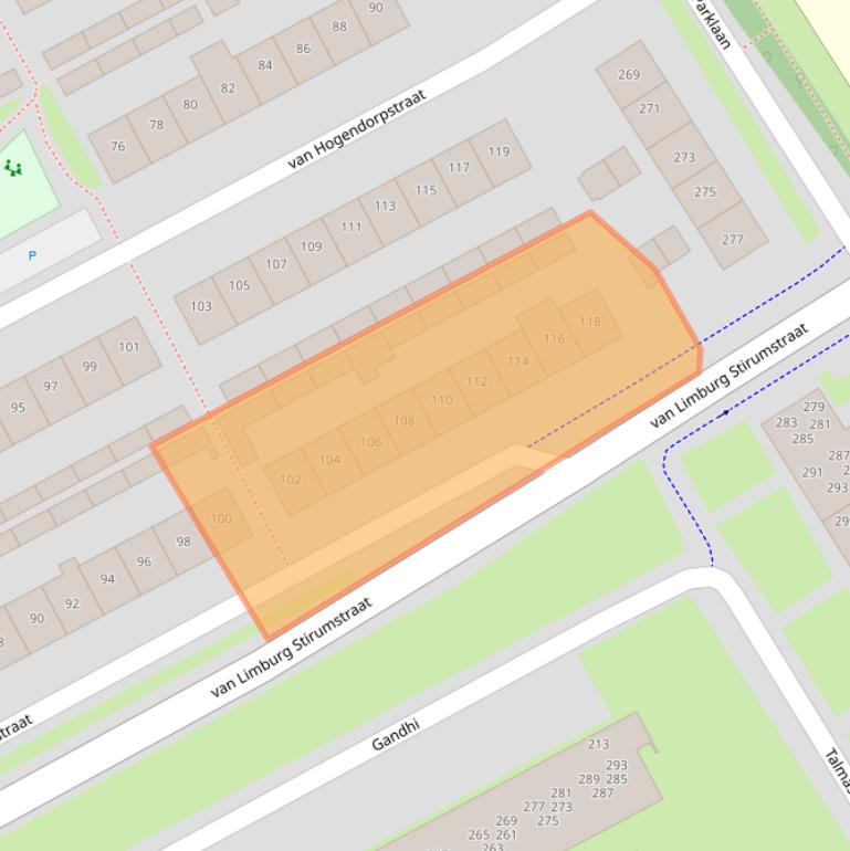 Kaart van postcodegebied 4102HD.