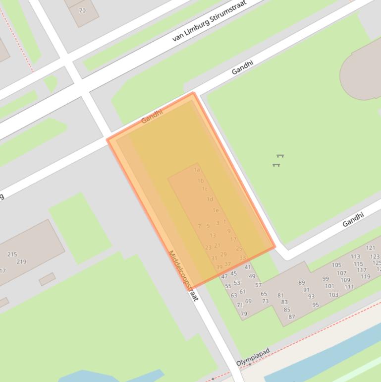 Kaart van postcodegebied 4102HE.