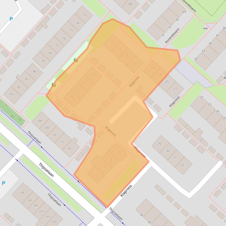 Kaart van postcodegebied 4102HN.