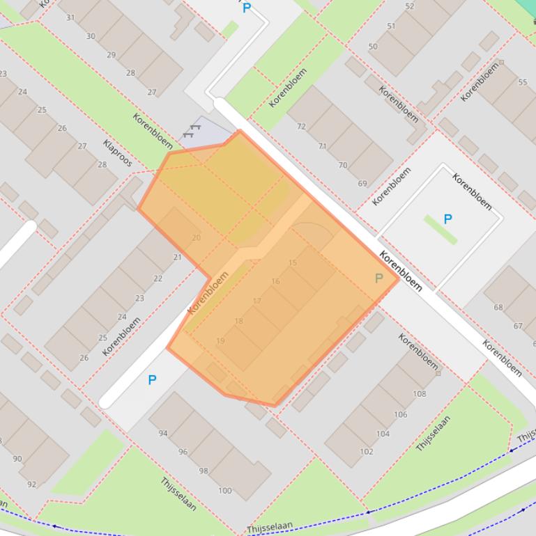 Kaart van postcodegebied 4102HR.