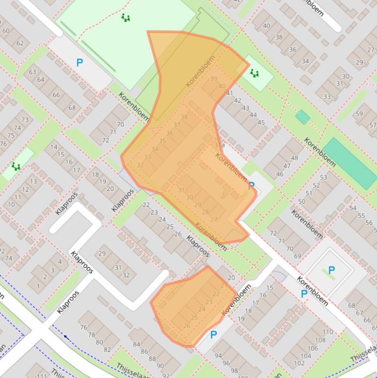 Kaart van postcodegebied 4102HS.