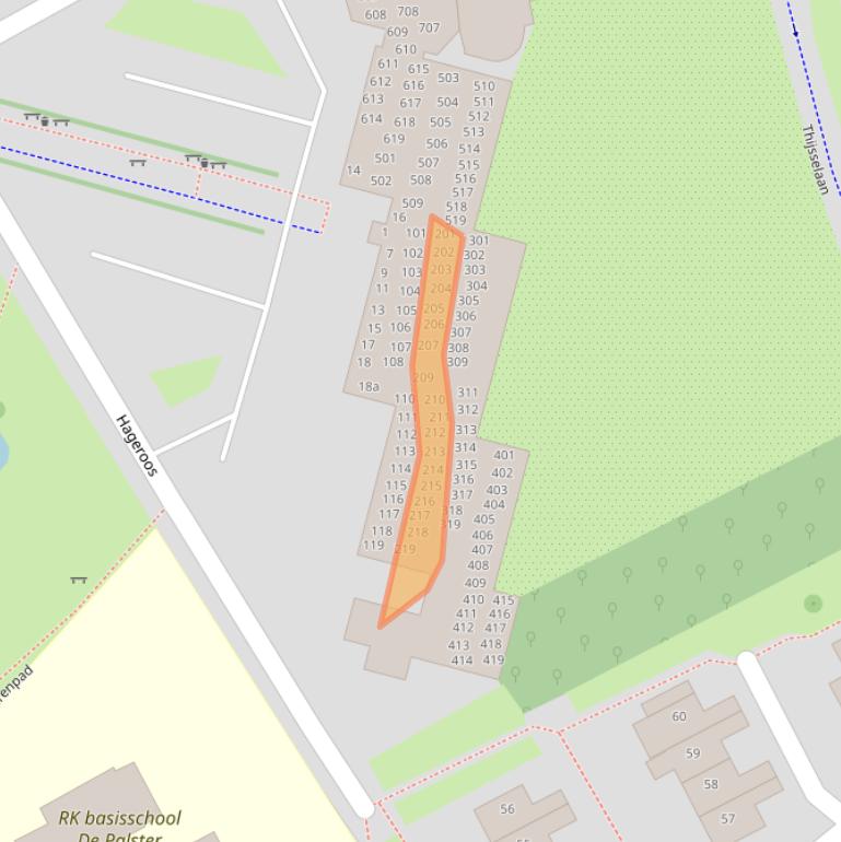 Kaart van postcodegebied 4102JC.