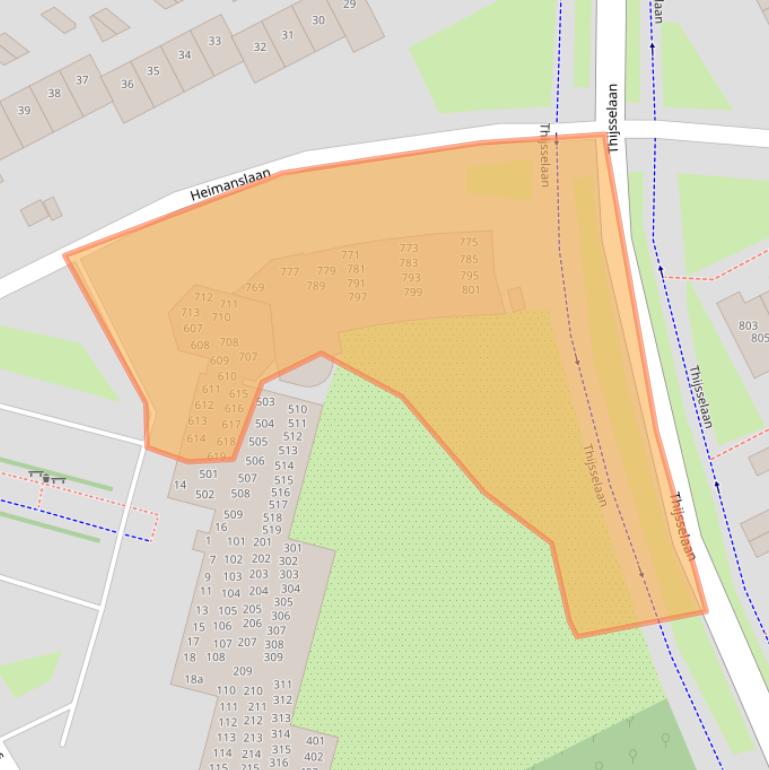 Kaart van postcodegebied 4102JH.