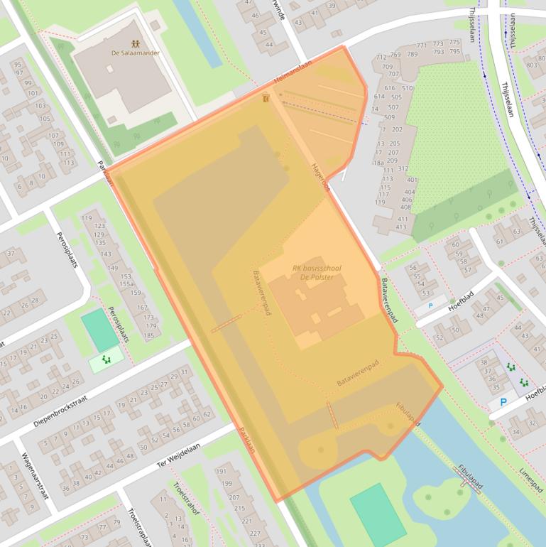 Kaart van postcodegebied 4102JN.