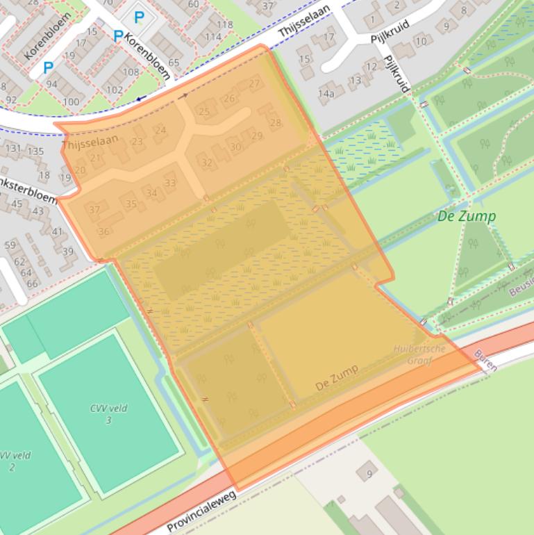 Kaart van postcodegebied 4102KB.