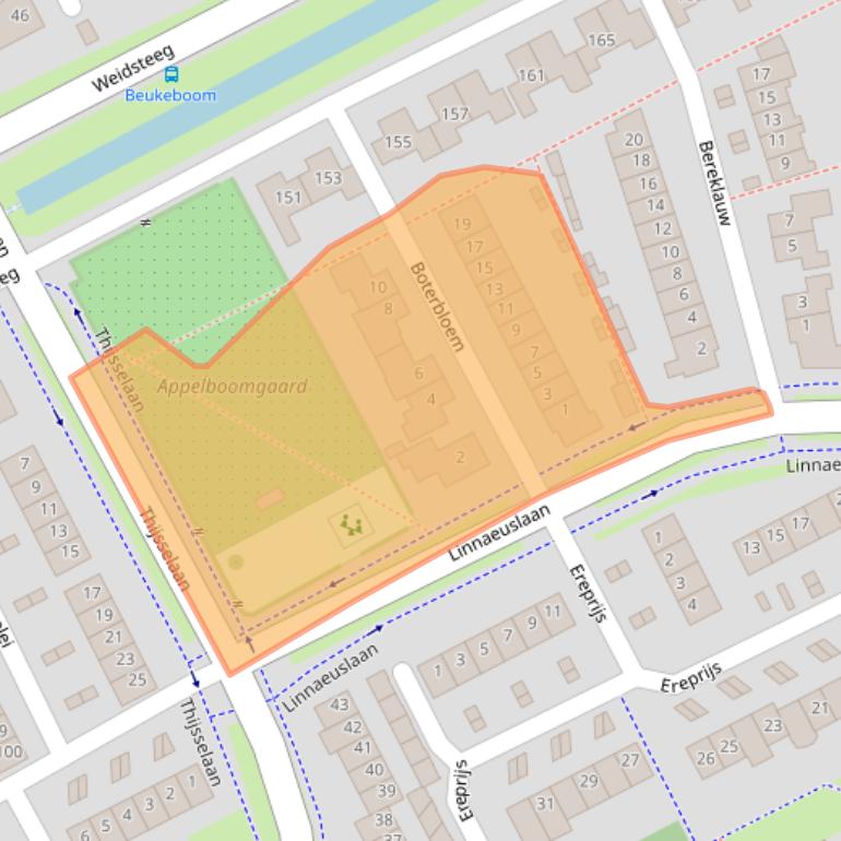 Kaart van postcodegebied 4102KS.