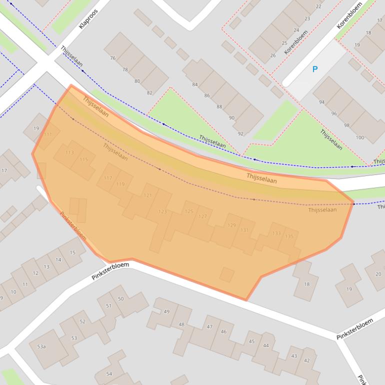 Kaart van postcodegebied 4102KW.