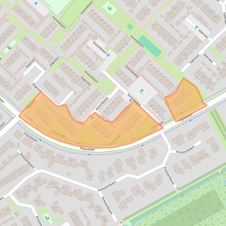 Kaart van postcodegebied 4102LC.