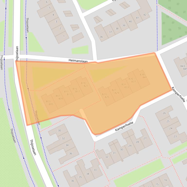 Kaart van postcodegebied 4102LM.