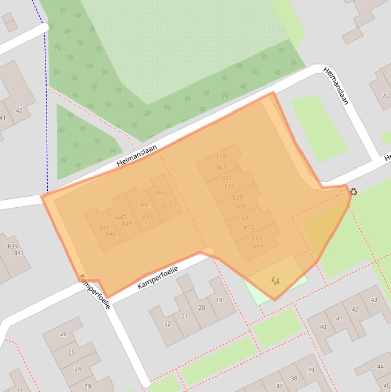 Kaart van postcodegebied 4102LN.