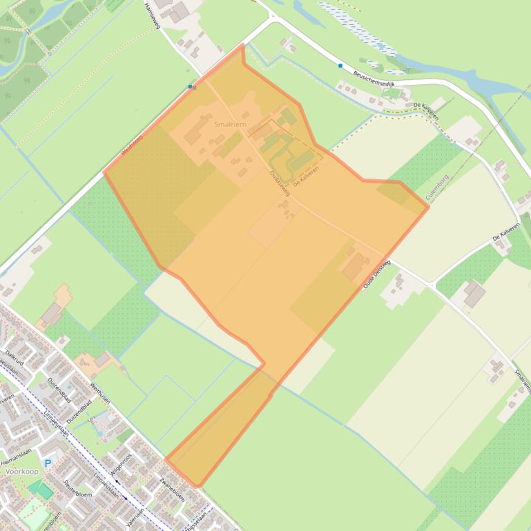 Kaart van postcodegebied 4102NS.