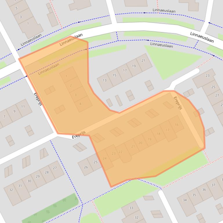 Kaart van postcodegebied 4102XA.