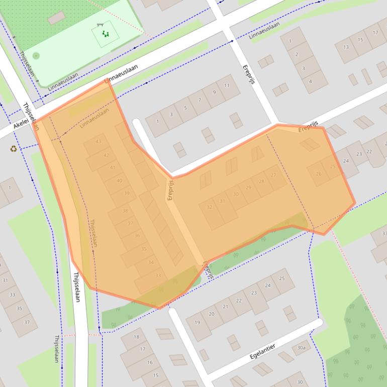 Kaart van postcodegebied 4102XB.