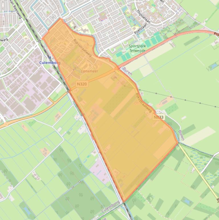 Kaart van postcodegebied 4103.