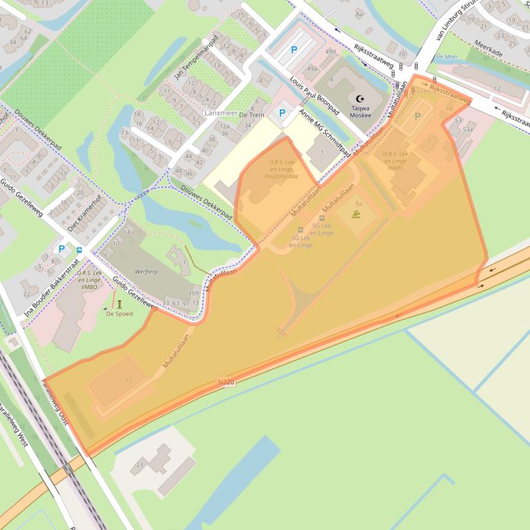 Kaart van postcodegebied 4103NM.